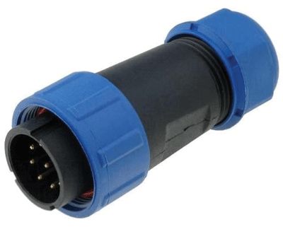 Vattentät kontakt IP68 9-polig hane