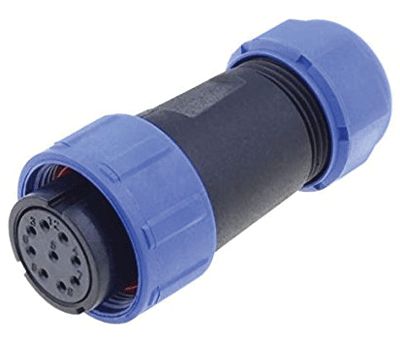 Vattentät kontakt IP68 9-polig hona