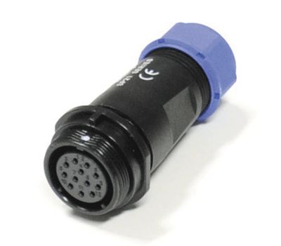 Vattentät förlängningskontakt IP68 12-polig hona