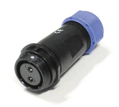 Vattentät förlängningskontakt IP68 2-polig hona