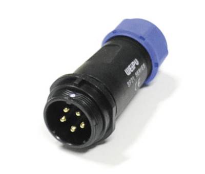 Vattentät förlängningskontakt IP68 5-polig hane