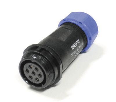 Vattentät förlängningskontakt IP68 7-polig hona