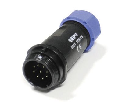 Vattentät förlängningskontakt IP68 9-polig hane