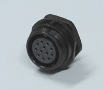 Vattentät chassikontakt IP68 12-polig hona