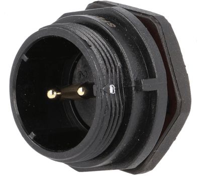 Vattentät chassikontakt IP68 2-polig hane