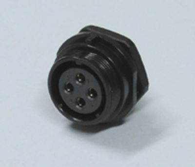 Vattentät chassikontakt IP68 4-polig hane