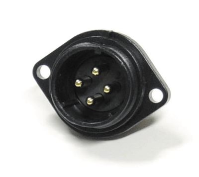 Vattentät chassikontakt IP68 4-polig hane
