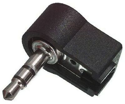 Stereo kontakt 3,5 mm plast/vinkel svart (WKLS40)