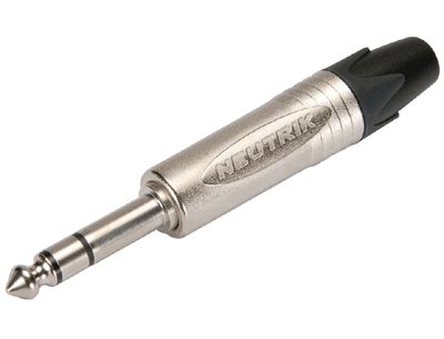 Stereo kontakt 6,3 mm metall grå (NP3X)