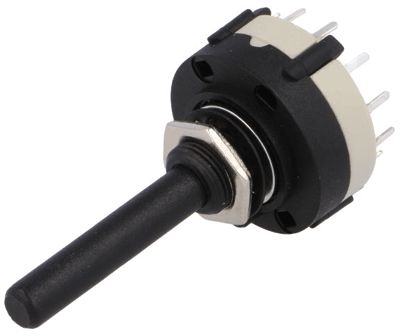 Vredomkopplare för kretskort 4x3-lägen 1A 30Vdc (SR26NS1-4-3P-M10-38R6)