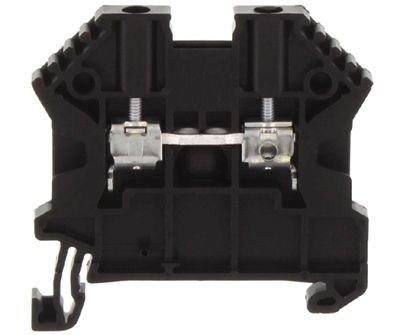 Radskenekontakt för DIN-skena 2,5mm² svart (17100.4)