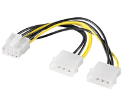 PCI Express/2x5,25" PC-adapterkabel 0,15m