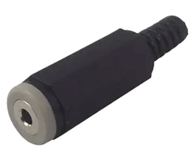 Förlängningsjack 2,5 mm 4-polig plast svart (MJ-068) * Förlängningsjack 2,5 mm 4-polig plast svart (MJ-068) *