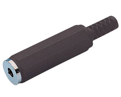 Förlängningsjack 3,5 mm 4-polig plast svart (MJ-064)