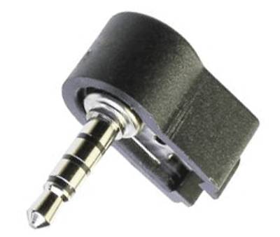 Plugg 3,5 mm 4-polig plast/vinkel svart (MP-435L)