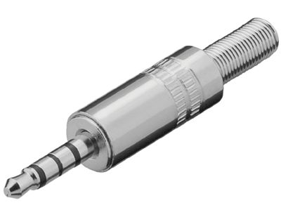 Plugg 3,5 mm 4-polig metall