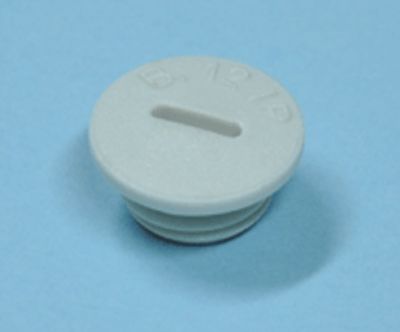 Plugg i plast M12 grå