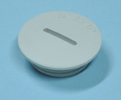 Plugg i plast M25 grå