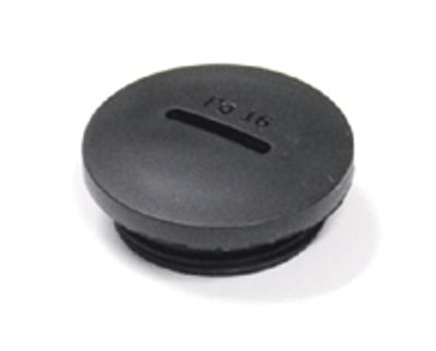 Plugg i plast PG16 svart