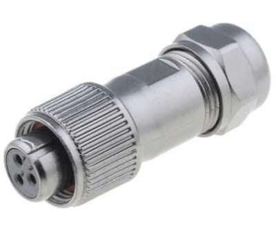 Vattentät kontakt IP67 3-polig hona