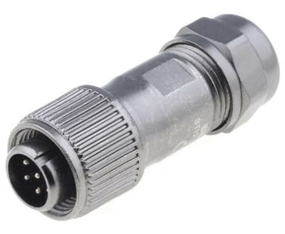 Vattentät kontakt IP67 7-polig hane