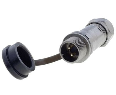 Vattentät förlängningskontakt IP67 2-polig hane