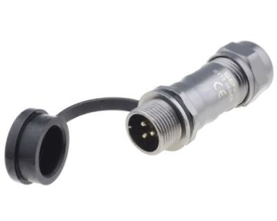 Vattentät förlängningskontakt IP67 3-polig hane