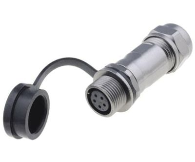 Vattentät förlängningskontakt IP67 5-polig hona