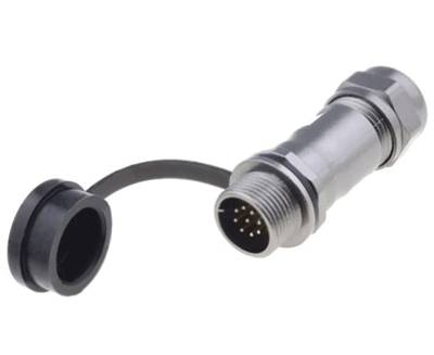 Vattentät förlängningskontakt IP67 9-polig hane