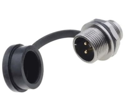 Vattentät chassikontakt IP67 2-polig hane