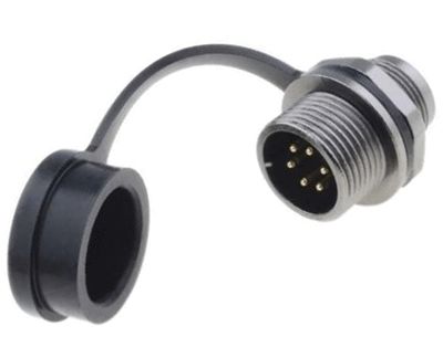 Vattentät chassikontakt IP67 6-polig hane