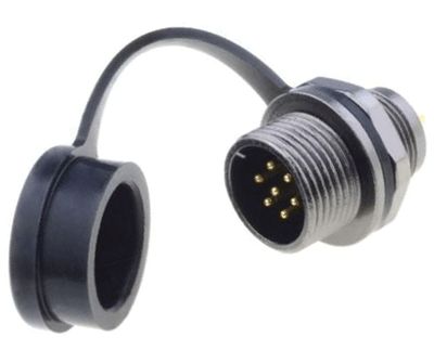 Vattentät chassikontakt IP67 7-polig hane