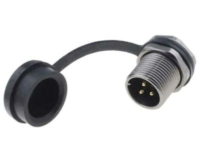 Vattentät chassikontakt IP67 3-polig hane