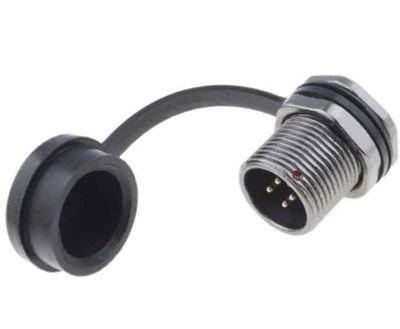 Vattentät chassikontakt IP67 4-polig hane