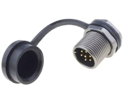 Vattentät chassikontakt IP67 7-polig hane