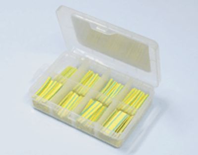 Värmekrympplastset 2-10mm gulgrön 120 st *