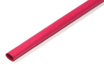 Krympslang 4mm 4:1 röd 1m