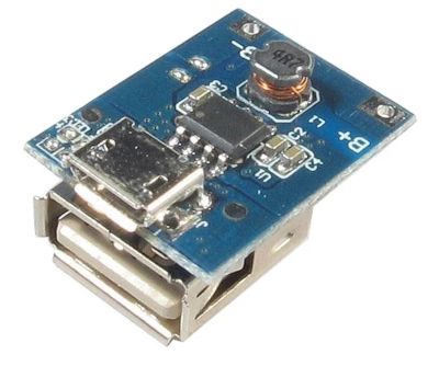 Strömkort och laddningskrets Li-Ion/Li-Pol 5Vdc 1A USB