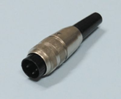 DIN-kontakt med skruvlåsning 3-polig hane