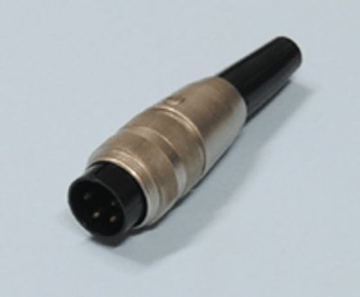 DIN-kontakt med skruvlåsning 4-polig hane