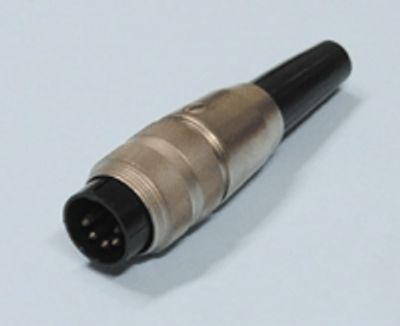 DIN-kontakt med skruvlåsning 5-polig 45° hane