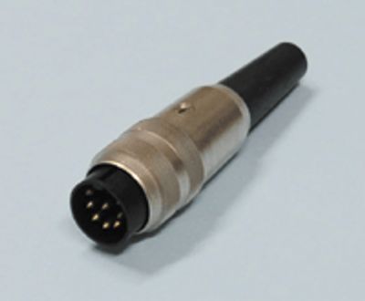 DIN-kontakt med skruvlåsning 8-polig U hane