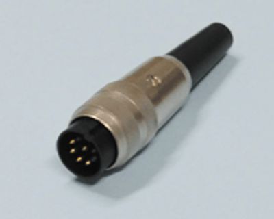 DIN-kontakt med skruvlåsning 8-polig hane