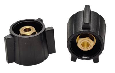 Enhetshuvud, nylon 6,35 mm/21 mm svart