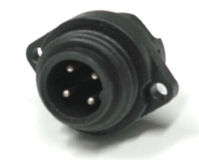 Vattentät chassikontakt IP67 4-polig hane