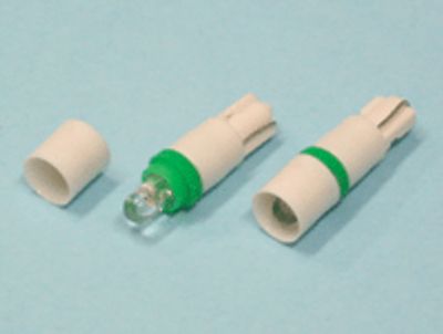 LED-lampa T5 W2x4,6d 12Vdc grön *