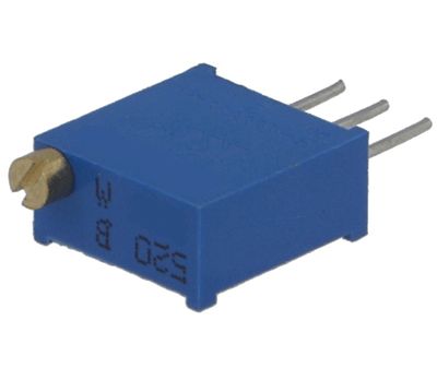 Cermet-multivarvstrimmerbott. stående modell 10 ohm