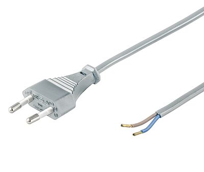 EURO-nätkabel CEE 7/16 grå 1,8m