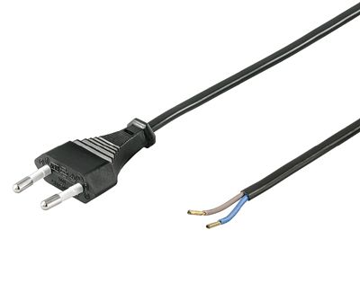 EURO-nätkabel CEE 7/16 svart 3m