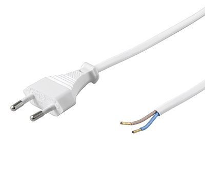 EURO-nätkabel CEE 7/16 vit 2,5m
